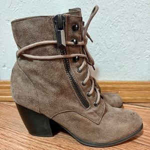 Maurices Hayden Taupe Bootie Lace-Up
